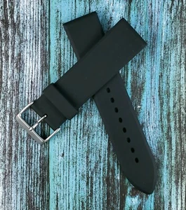 Hadley Roma 26 mm Black Waterproof Sport / Divers Watch Band / Strap MS3280 - Picture 1 of 12