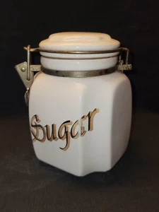 UTENSILIOS DE COCINA VINTAGE AZUCARERO DE PORCELANA CON ACCESORIO DE PLANCHA HOGAR COLECCIONABLE - Imagen 1 de 13