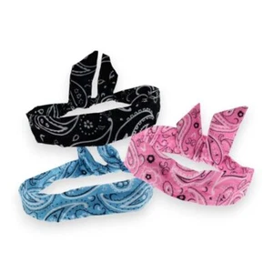 Paisley Print Knoten Draht Stirnband Haar Wickelband Zubehör - verschiedene Farben - Bild 1 von 8