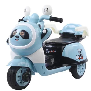 Kung Fu Panda Kids Electric Ride on Car Scooter Bike lights/Music 2-9Yrs - Blue - Picture 1 of 9