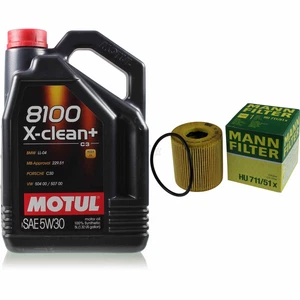 MANN-FILTER Inspektionspaket 5L Motul 8100 X-clean+ 5W-30 für MINI Mini Cooper - Bild 1 von 6