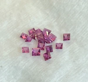 1.15 CTS, RARE UNHEATED SAPPHIRE, HOT PINK, PRINCESS CUT, 2 TO 2.4 MM, VVS/VS - Picture 1 of 4