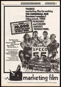 THE CANNONBALL RUN - Orig. Anuncio comercial 1982/póster_ Burt Reynolds_ Farrah Fawcett - Imagen 1 de 1
