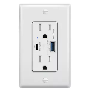 1× USB C Tamper Resistant Receptacle Plug for Mac Air iPhone Android Fast Charge - Picture 1 of 13