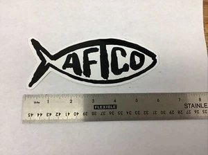 Aftco Fish Logo Fishing Tackle Fly Fishing Outdoor Black White Sticker/Decal(B3 - Picture 1 of 3