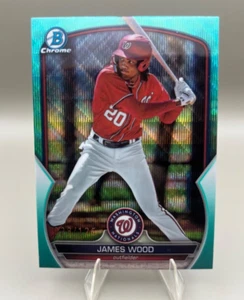 2023 Bowman Chrome James Wood Aqua Wave Refractor /125 - Picture 1 of 2