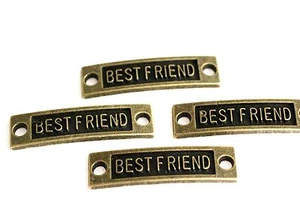 5 Stck. Antik Bronze Beste Freundin Stecker 1-3 Tage Versand - Bild 1 von 2
