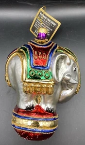 Potpourri #895604 European Art Glass CIRCUS ELEPHANT "Tusk Tusk" Ornament - Foto 1 di 13