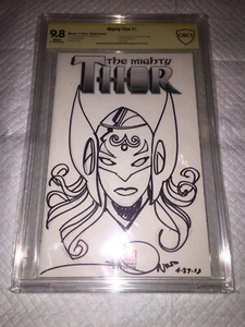 THOR 1 CBCS 9.8 SS SIGNED SKETCH WALTER SIMONSON -LADY THOR JANE FOSTER - Bild 1 von 9