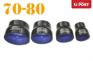 4-ply Silicone Straight Reducer Turbo Hose 70mm - 80mm (2.75" - 3.15") Black - Bild 1 von 8