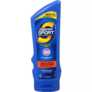 Protector solar deportivo Coppertone FPS 30 loción 7 oz (LEER DESCRIPCIÓN) - Imagen 1 de 3
