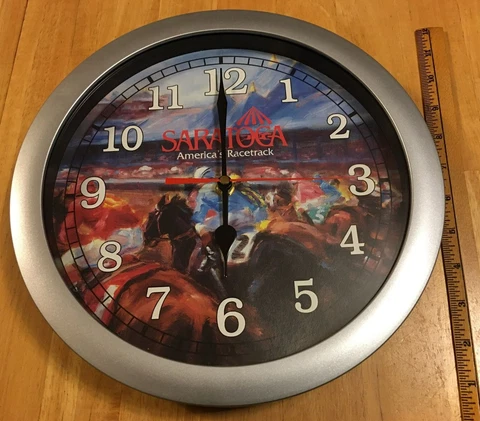 Saratoga Racetrack Clock-Saratoga Springs, New York-Horse Racing Clock-Jockey Cover