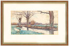 John M. Macintosh (1874-1913) - Framed Watercolour, Winter by the River