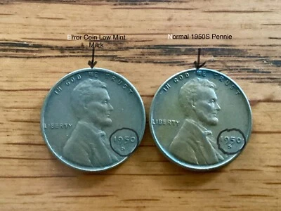 1950 S - Lincoln Wheat Penny - US,Good, Error Mint Mark, Circulated Coin - Image 1 of 4