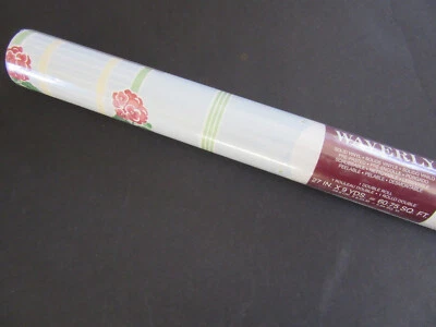 Waverly винтажные виниловые предварительно наклеенные обои двойной рулон 573850 цветочные герань новые из старых запасов - Изображение 1 из 4