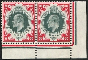 1/- SG 259(4) VARIEDAD, 'CLICHÉ DESPLAZADO' Y REGLA CAÍDA EN PAR DE ESQUINAS U/M, ... - Imagen 1 de 1