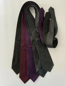 ITALIAN MADE 5 SILK TIES.58X3.25" WIDE.NEW.ITALY. - Picture 1 of 2