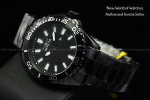 Invicta Men's Pro Diver Black Dial Stainless Steel Quartz 46mm Watch 46895