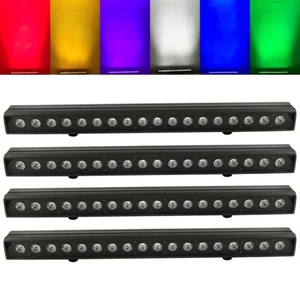 4PCS 270W RGBWA UV 6in1 LED Wall Wash DJ Light Bar DMX Stage Disco Party Lights - Picture 1 of 8