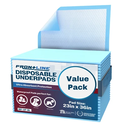 Disposable Underpads 23'' X 36'' Pee Pad ULTRA Absorbent Bed Incontinence Covers - Image 1 of 4