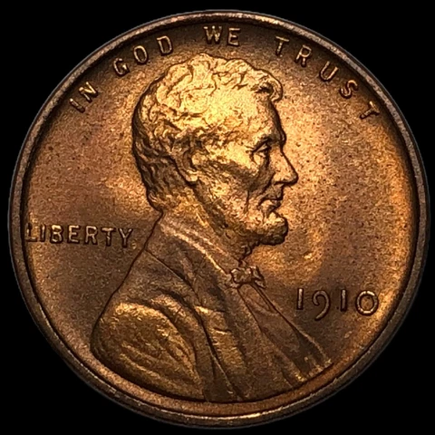1910 P Lincoln Cent Wheat Penny  J1589 Cover