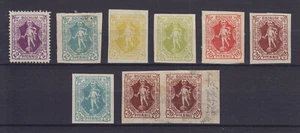 BOCHUM "A" STADTPOST 1887, Mi 45/48, 9 PROBEDRUCKE, VERSCH. FARBEN - Picture 1 of 1