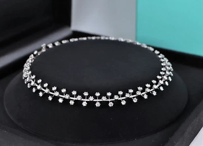 $128,800 Tiffany & Co Spray Collection Platino 18.30ct Collar Diamante Foto 1 de 4