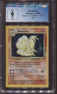 SQUARE CUT ERROR MISCUT - CGC 9 1999 NINETALES #12 HOLO TCA GAMING COLLECTION - Picture 1 of 1