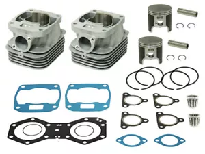 Polaris 550 Fan Cylinders pistons full gasket kit Snowmobile Engine Rebuild Kit - Picture 1 of 1
