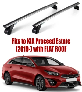 Premium Roof Rack Bars For KIA Proceed Estate (2019-) with Flat Roof AL302/397M - Picture 1 of 6