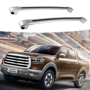Roof Rack Crossbar Fits For GWM Poer 19-24 Cross Bar Roof Rack Silver Roof Rail - Picture 1 of 24