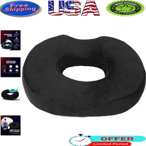 17" Memory Foam Donut Seat Cushion - Machine Washable & Chiropractor Recommended - Picture 1 of 11