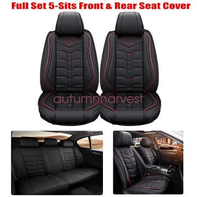 For Honda Car 5-Seat Covers Waterproof PU Leather Cushion & Full Srat Cover - Image 1 of 4