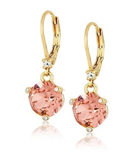 NWT KATE SPADE RISE AND SHINE LEVERBACK DROP EARRINGS ROSE PEACH - Picture 1 of 5