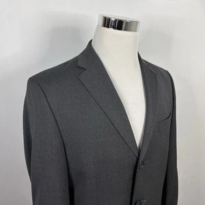 Banana Republic 40R Modern Fit Sport Coat 100% Wool Gray Three Button Vented - Picture 1 of 8