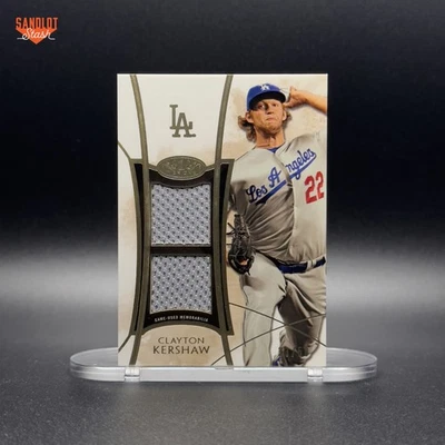 2014 Topps Tier One Clayton Kershaw Dual Game-Used Jersey Relic /50 Dodgers - Image 1 of 2