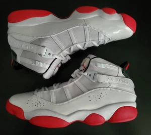 Scarpe da ginnastica uomo Nike Jordan 6 anelli bianco rosso 322992 160 taglia 10,5 - Foto 1 di 10