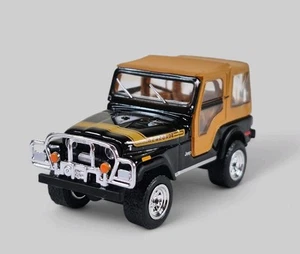 1976 JEEP CJ-5 RENEGADE Diorama Collectible DieCast Model Car 1:64 Black LOOSE - Picture 1 of 8