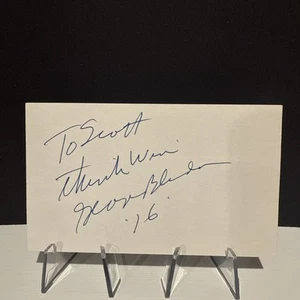 George Blanda Ins. Autographed 3x5 Index Card - Picture 1 of 1