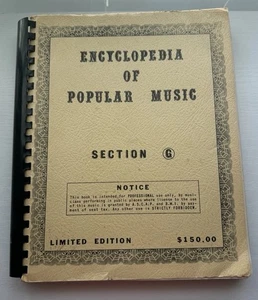 Encyclopedia Of Popular Music Section G Songbook Vintage Elvis Presley Noten - Bild 1 von 9