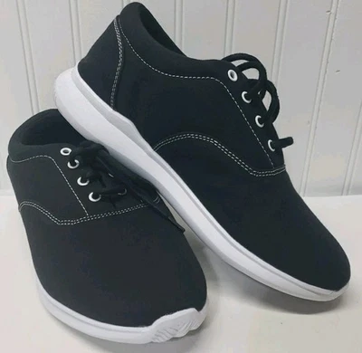 Propet - 尺码 9 1/2-4E 女式黑色闪烁步行鞋舒适 WAA192C 二手状况完好 — 第 1/4 张图片