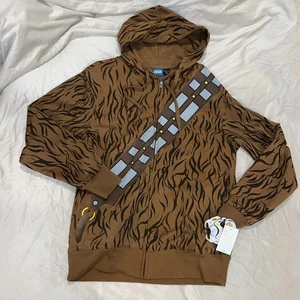 Chewbacca Hoodie Star Wars durchgehender Reißverschluss bestickt Größe Erwachsene Small neu mit Etikett - Bild 1 von 5