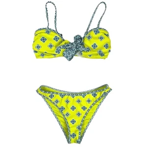 Ramy Brook Gelb Mehrfarbig 2-Teiler Bikini Badeanzug Badeanzug Bademode Gr. XS - Bild 1 von 9