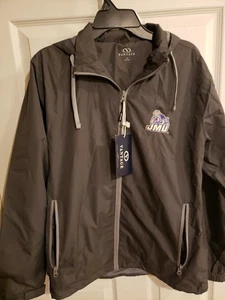 JMU Dukes Men's Small Club  Rain Jacket James Madison University Full Zip NWT - Picture 1 of 5