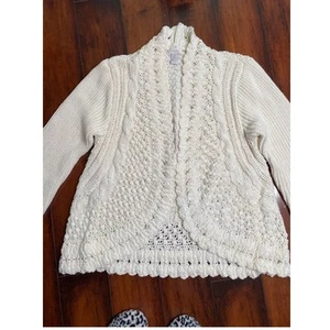 Chico's creme Grobstrick Web Cardigan Chicos Gr. 3 (US XL) - Bild 1 von 7