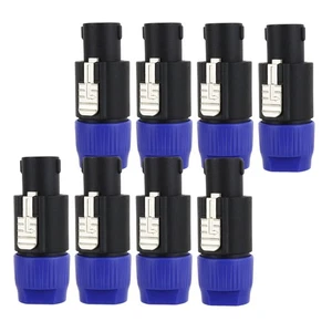 8x Connettore Spina Speakon PA DJ NL4FC Adattatore Altoparlante Audio con Twist Lock - Foto 1 di 12