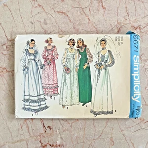 Simplicity 6671, 70s Dress, Sz 16/38, Cut & COMPLETE, Vintage Sewing Pattern - Picture 1 of 2