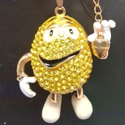 Nuevo COLLAR Betsey Johnson estrás MR. YELLOWPEANUNT M&M NUEVO Foto 1 de 4