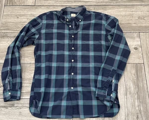 Camicia J Crew 2 strati 100% cotone a quadri manica lunga con bottoni taglia L 16-16,5 - Foto 1 di 5