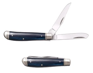 Coltelli Acciaio Freddo Osso Blu Liscio Mini Trapper FL-MTRPR-B Coltello Tascabile - Foto 1 di 1